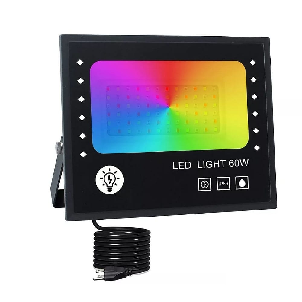 Reflector Led Exterior Rgb 60w Ip66 Para Fiesta Jardín