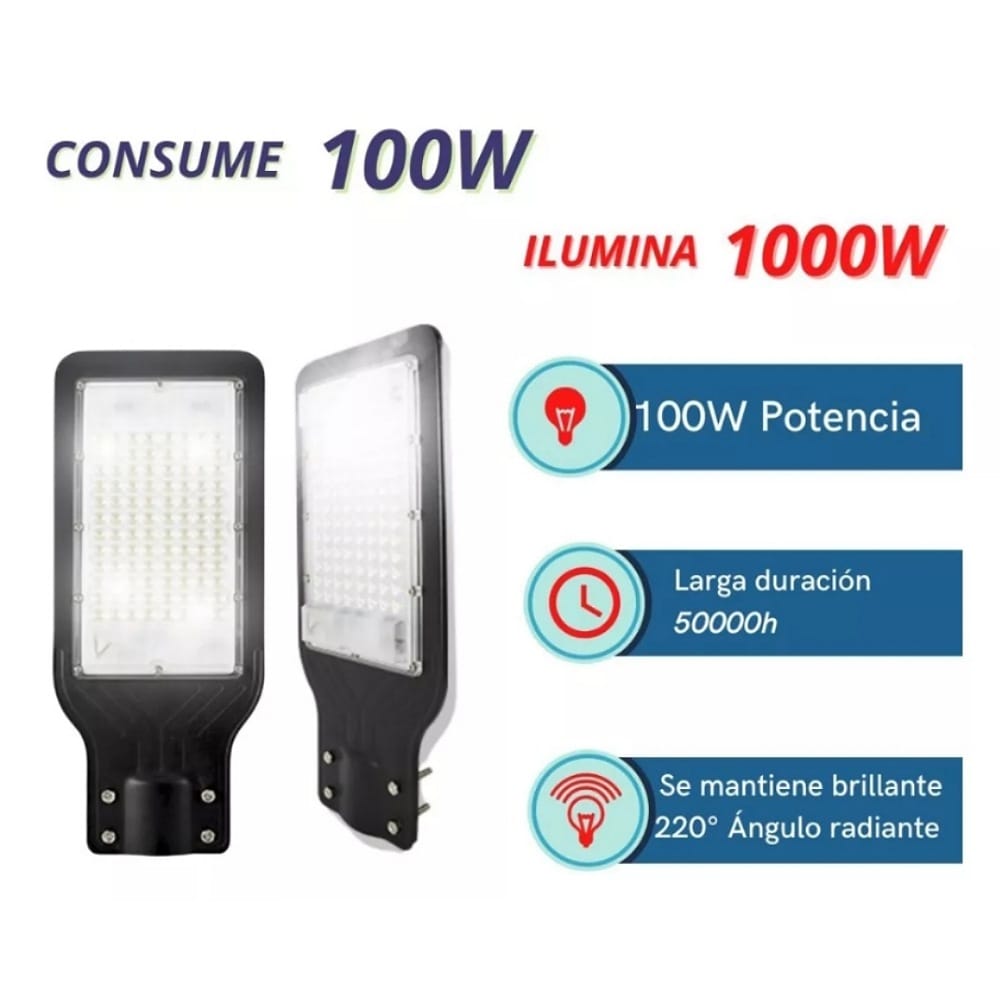 Lampara Alumbrado Publico Led 100w Suburbana Luz Blanca Ip65