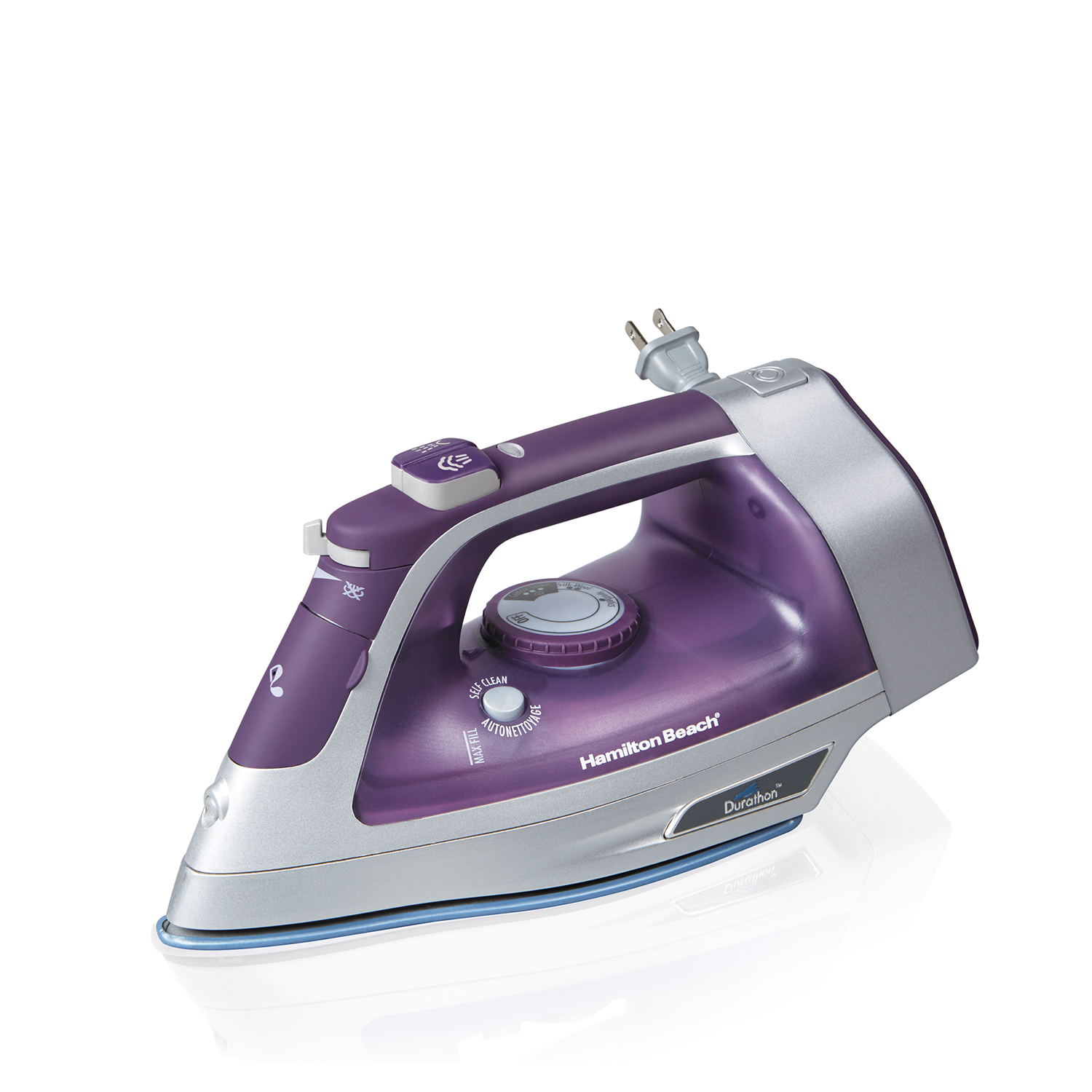Plancha de Vapor Hamilton Beach 19803R Cable Retractil Morada.