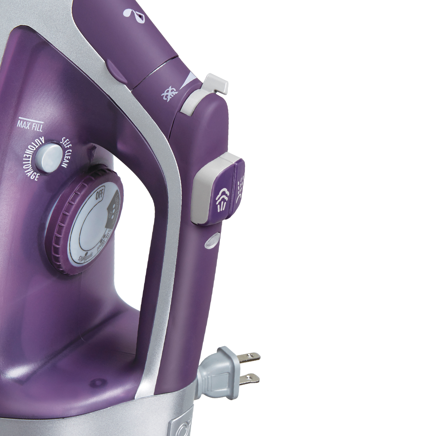 Plancha de Vapor Hamilton Beach 19803R Cable Retractil Morada.