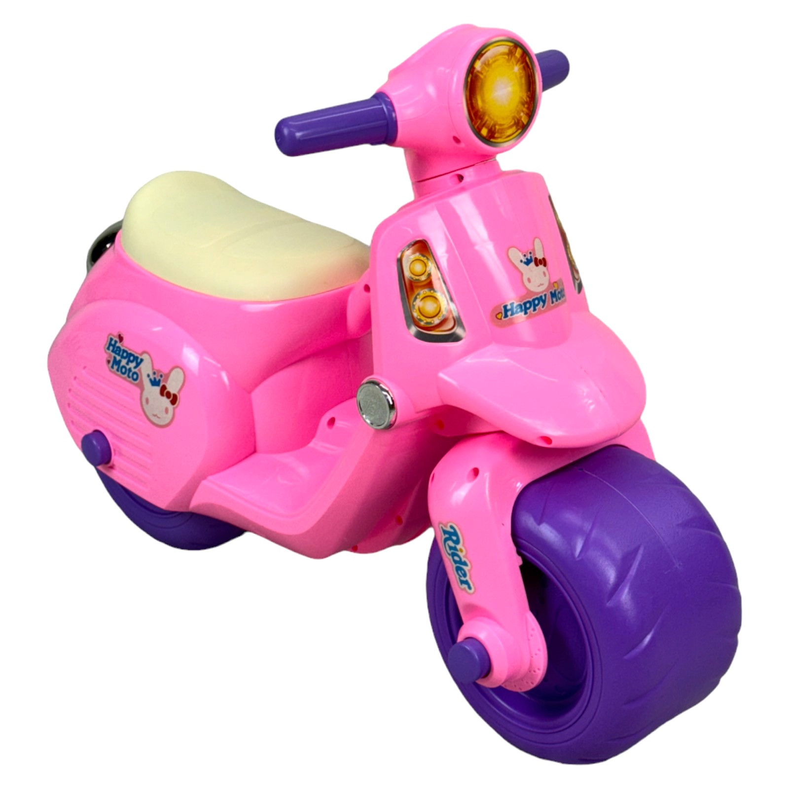 Montable para Niños Moto Correpasillos, largo 62 cm  - Rosa.