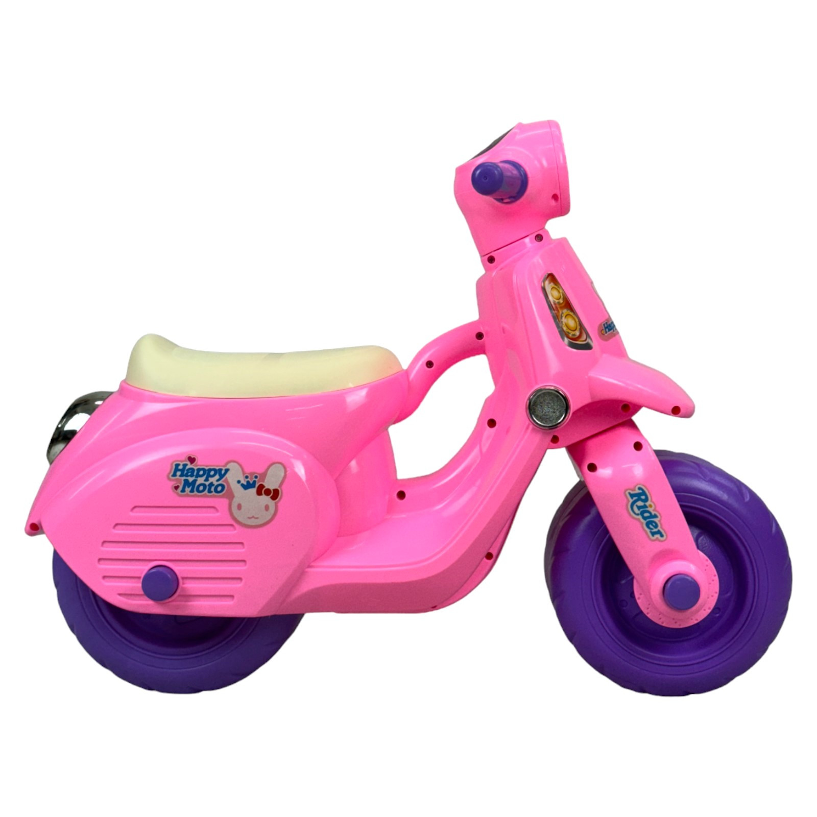 Montable para Niños Moto Correpasillos, largo 62 cm  - Rosa.