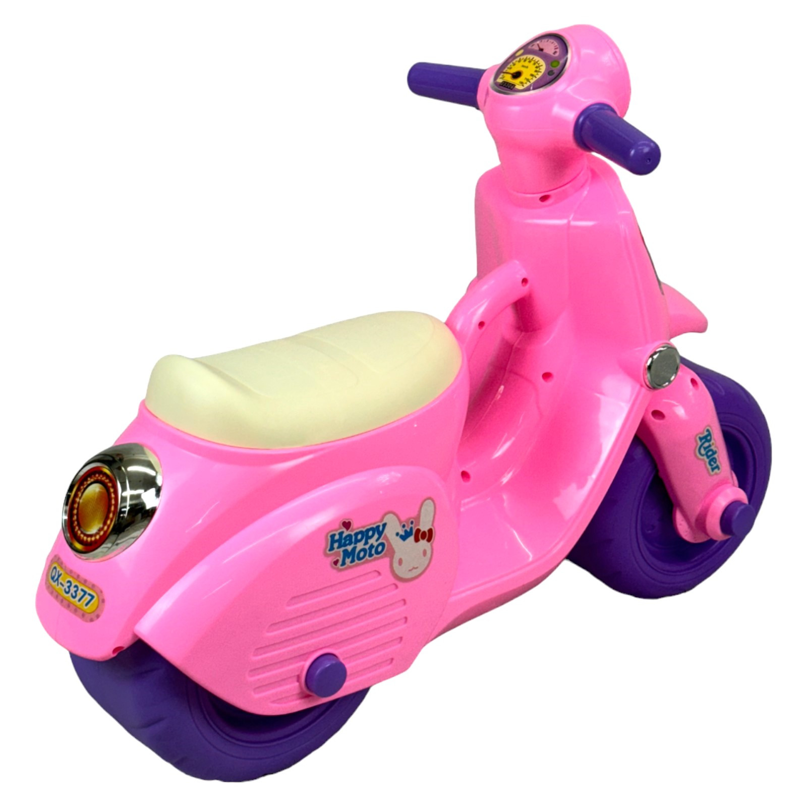 Montable para Niños Moto Correpasillos, largo 62 cm  - Rosa.