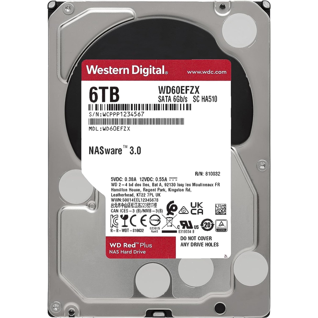Disco Duro para NAS Western Digital WD Red Plus 3.5'' 6TB SATA III 5700RPM