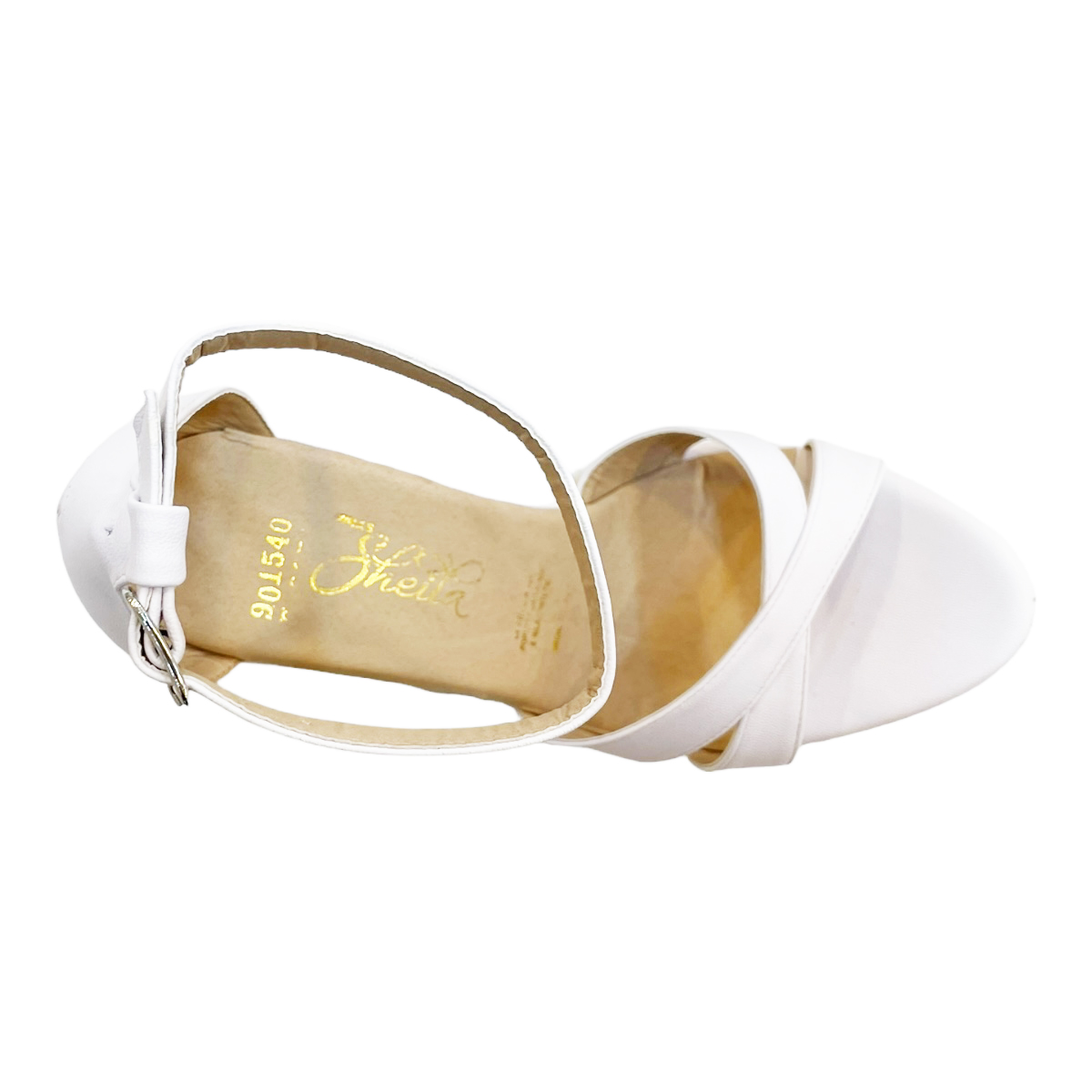 Zapatillas Blancas Mujer Tacon Plataforma Sheila Novia