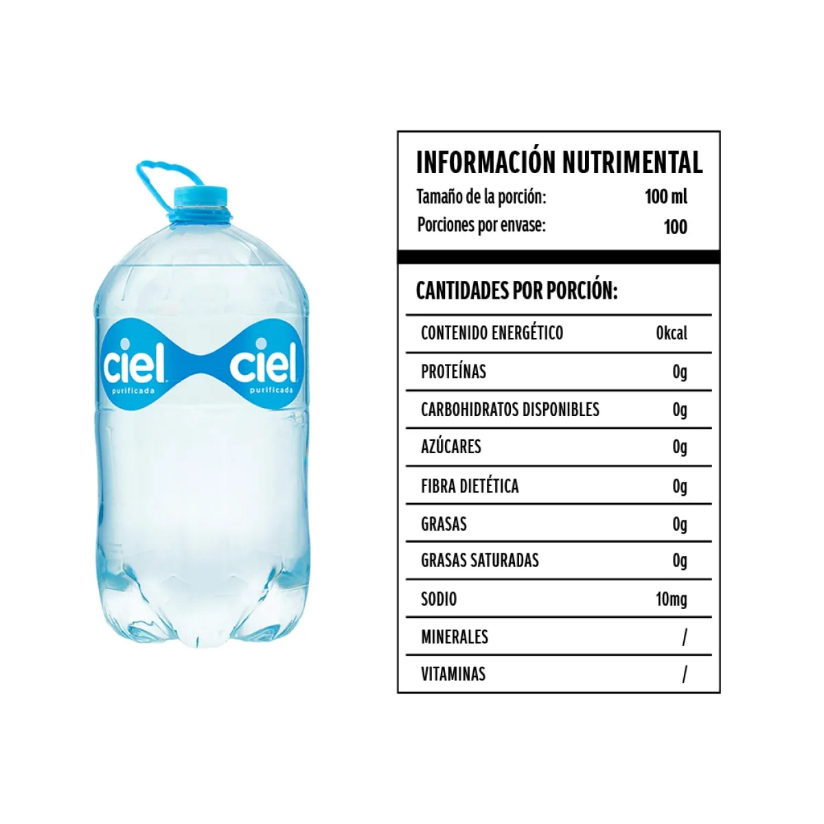 Agua Ciel Purificada de 10 litros