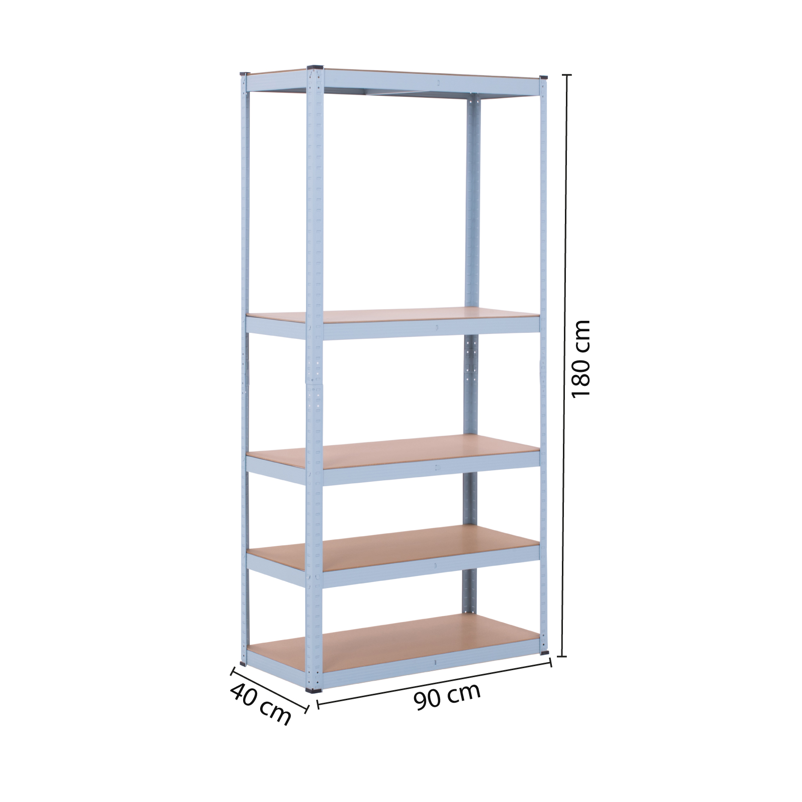 Onof Estante Metálico Rack Organizador para Hogar de 5 Niveles Rectangular
