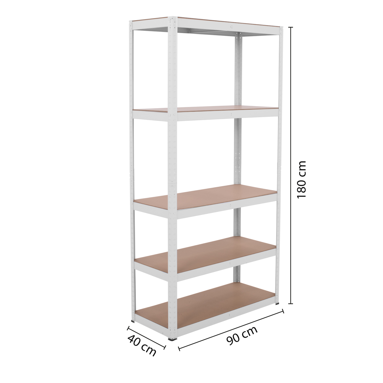 Onof Estante Metálico Rack Organizador para Hogar de 5 Niveles Rectangular