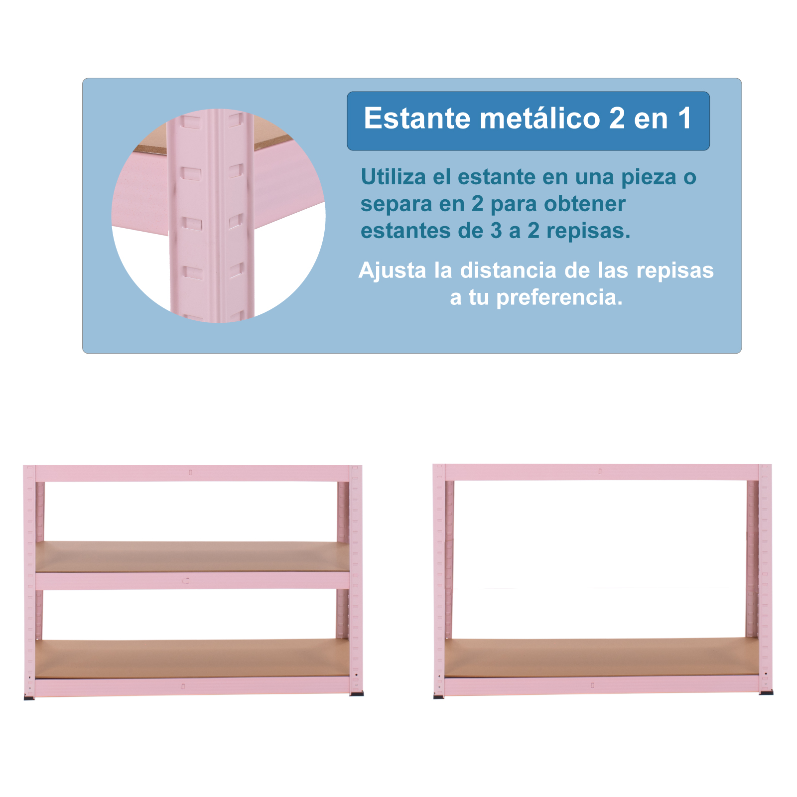 Onof Estante Metálico Rack Organizador para Hogar de 5 Niveles Rectangular