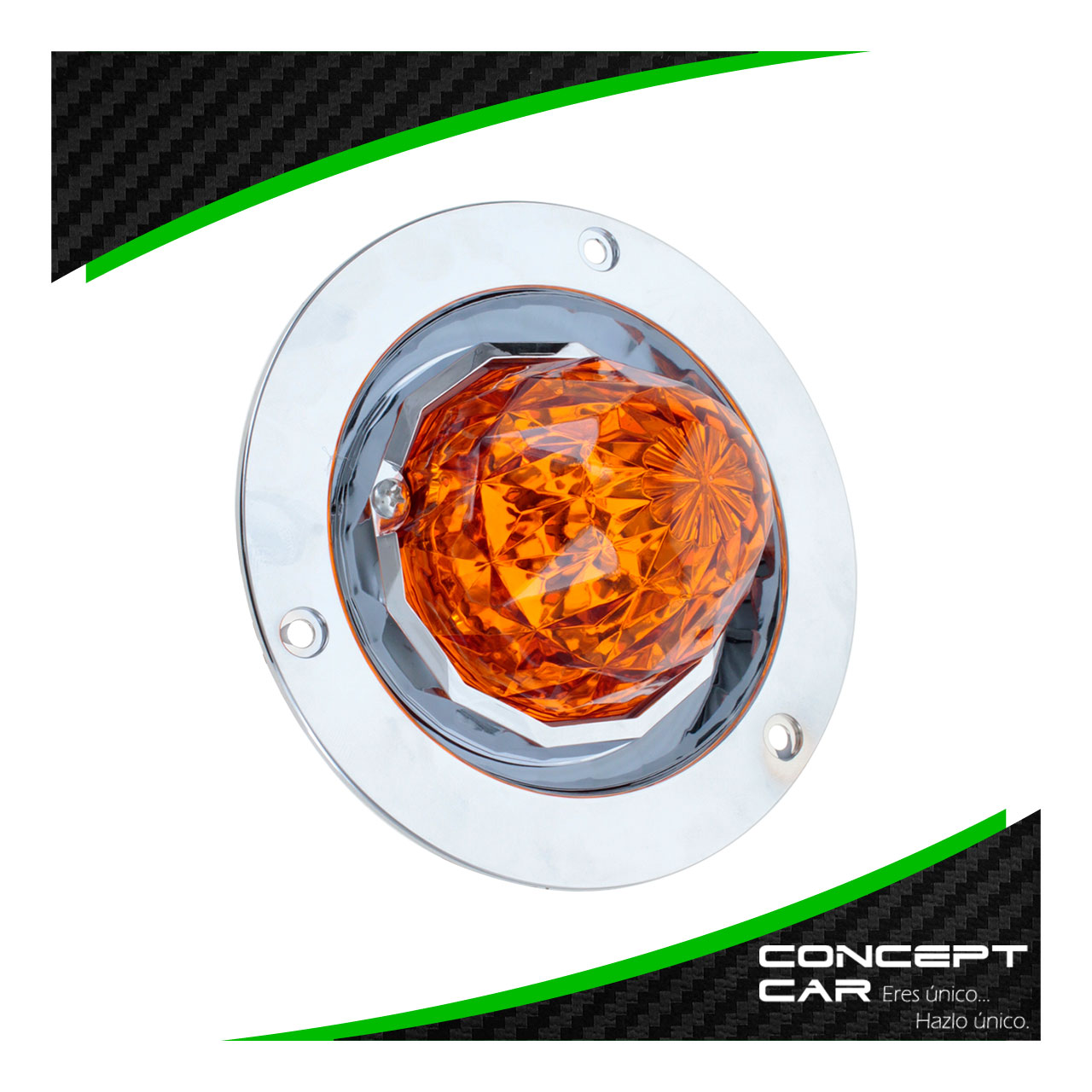 Plafon Redondo 7 Led Diamante Con Bisel 4 Pulgadas 12-24v