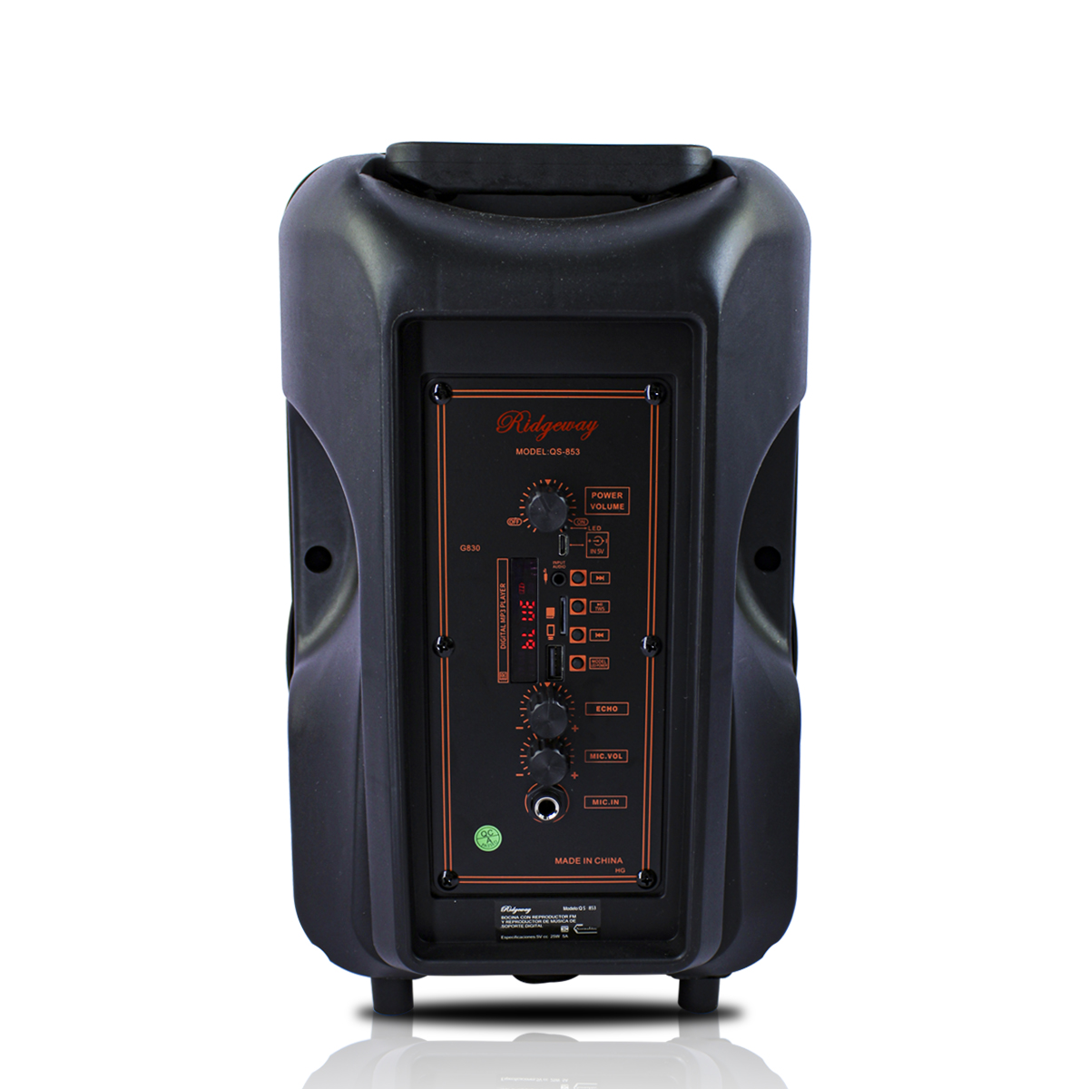 Bocina Bluetooth 8 Pulagadas Con Microfono Alambrico 