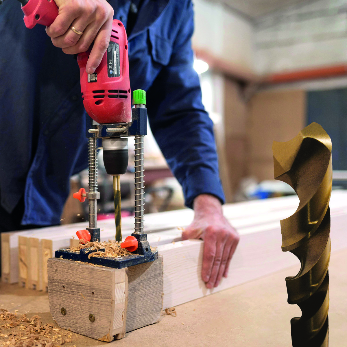 Broca de Alta Velocidad Dorada Aksi de 1/8 PuLG