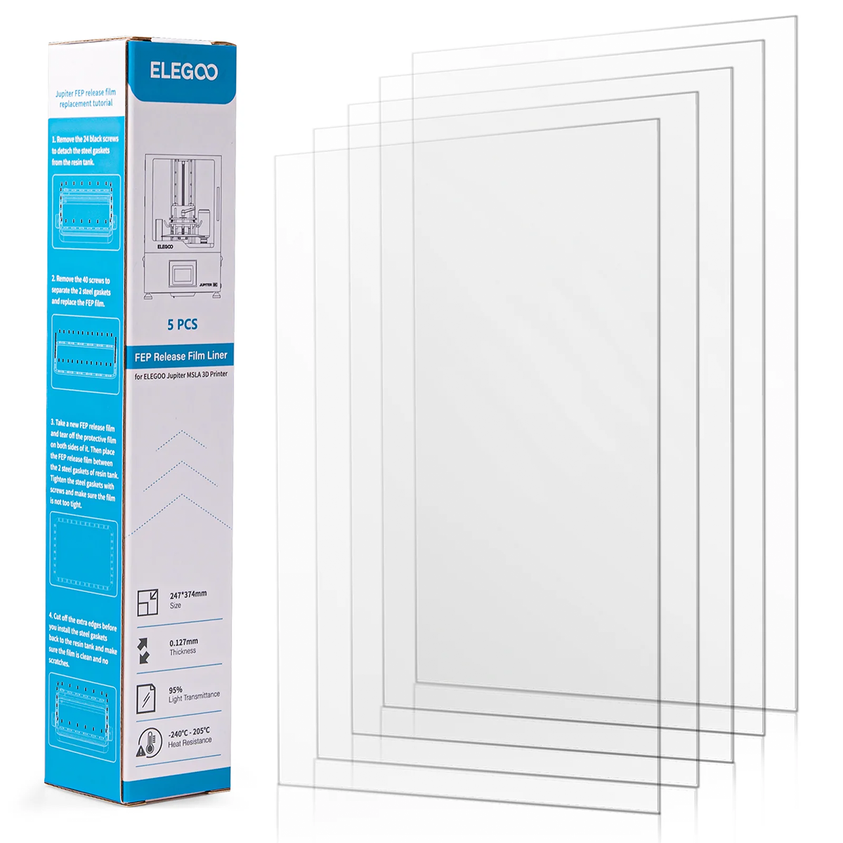 Pelicula Fep Para Impresora Jupiter 6k Elegoo (5 Pcs)