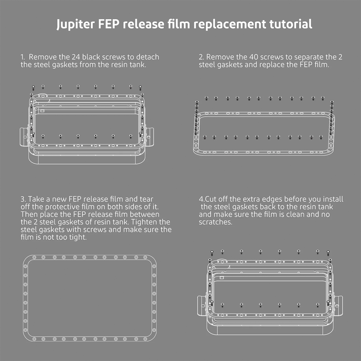 Pelicula Fep Para Impresora Jupiter 6k Elegoo (5 Pcs)