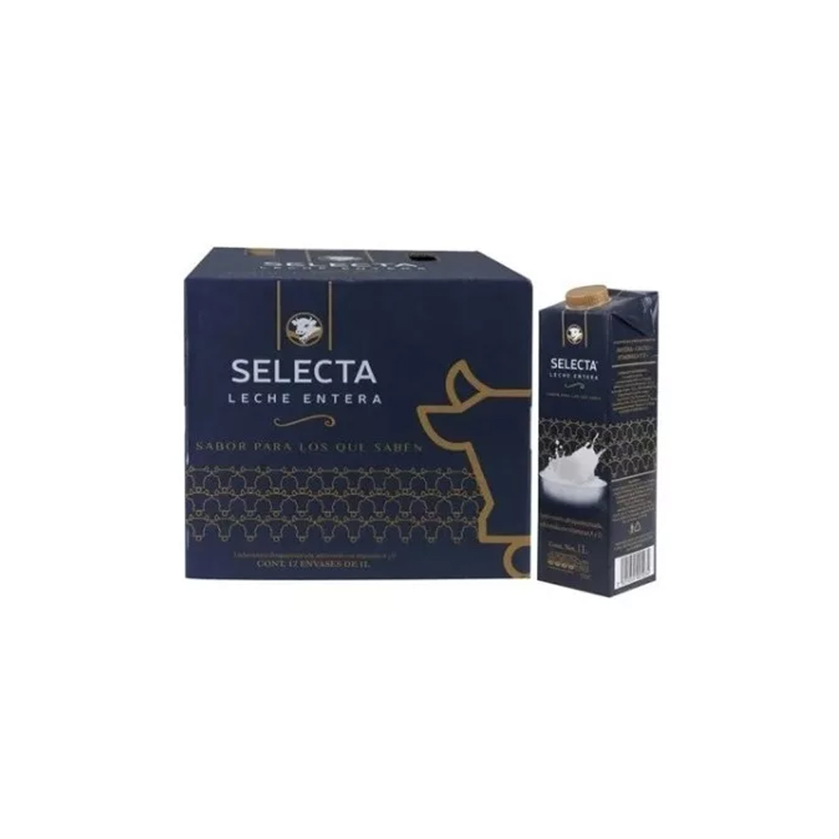 Leche Entera Alpura Selecta Caja con 12 Piezas de 1 litro c/u