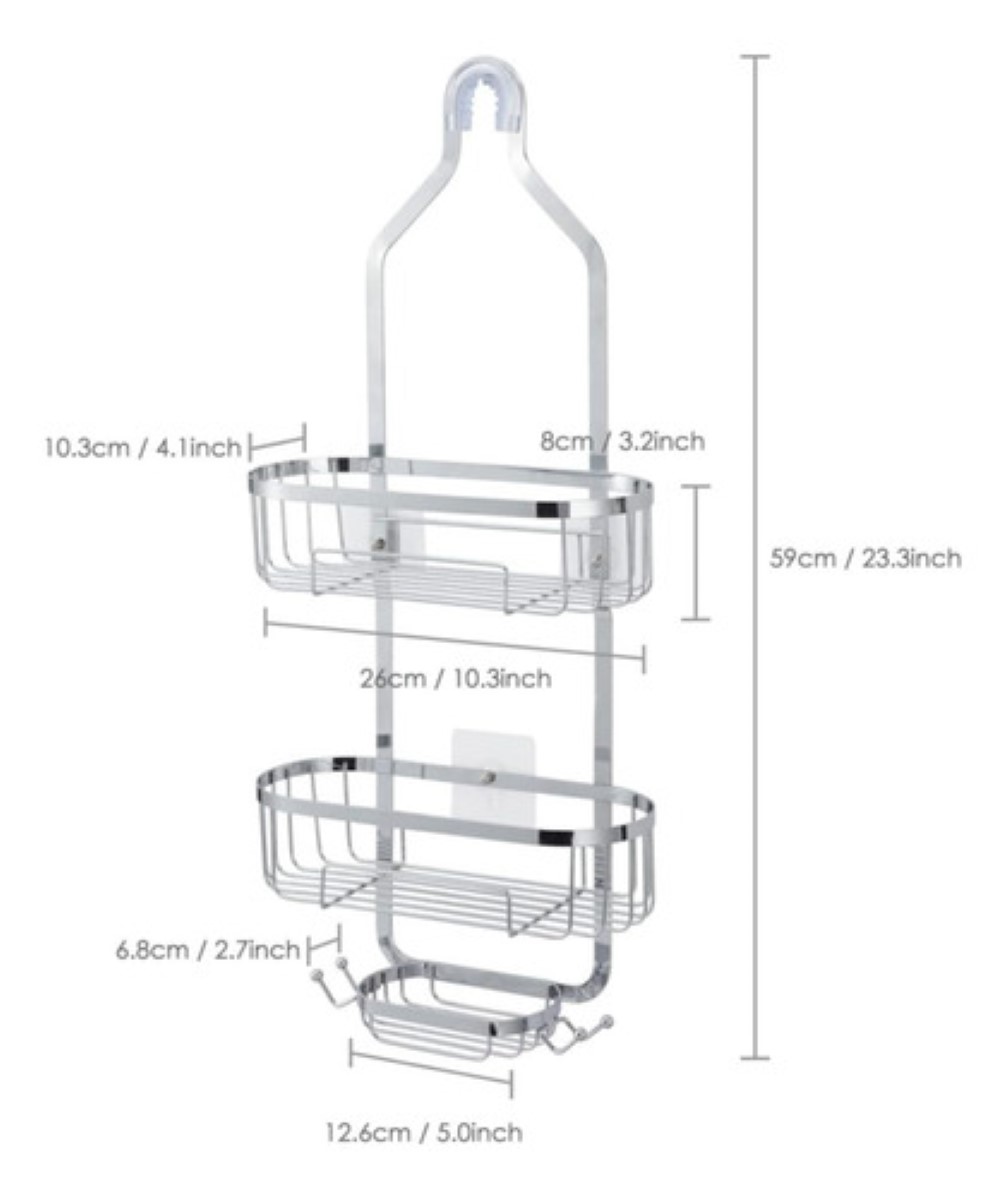 Estantes Organizador Ducha Y Jaboneras Accesorios Para Baño Gris