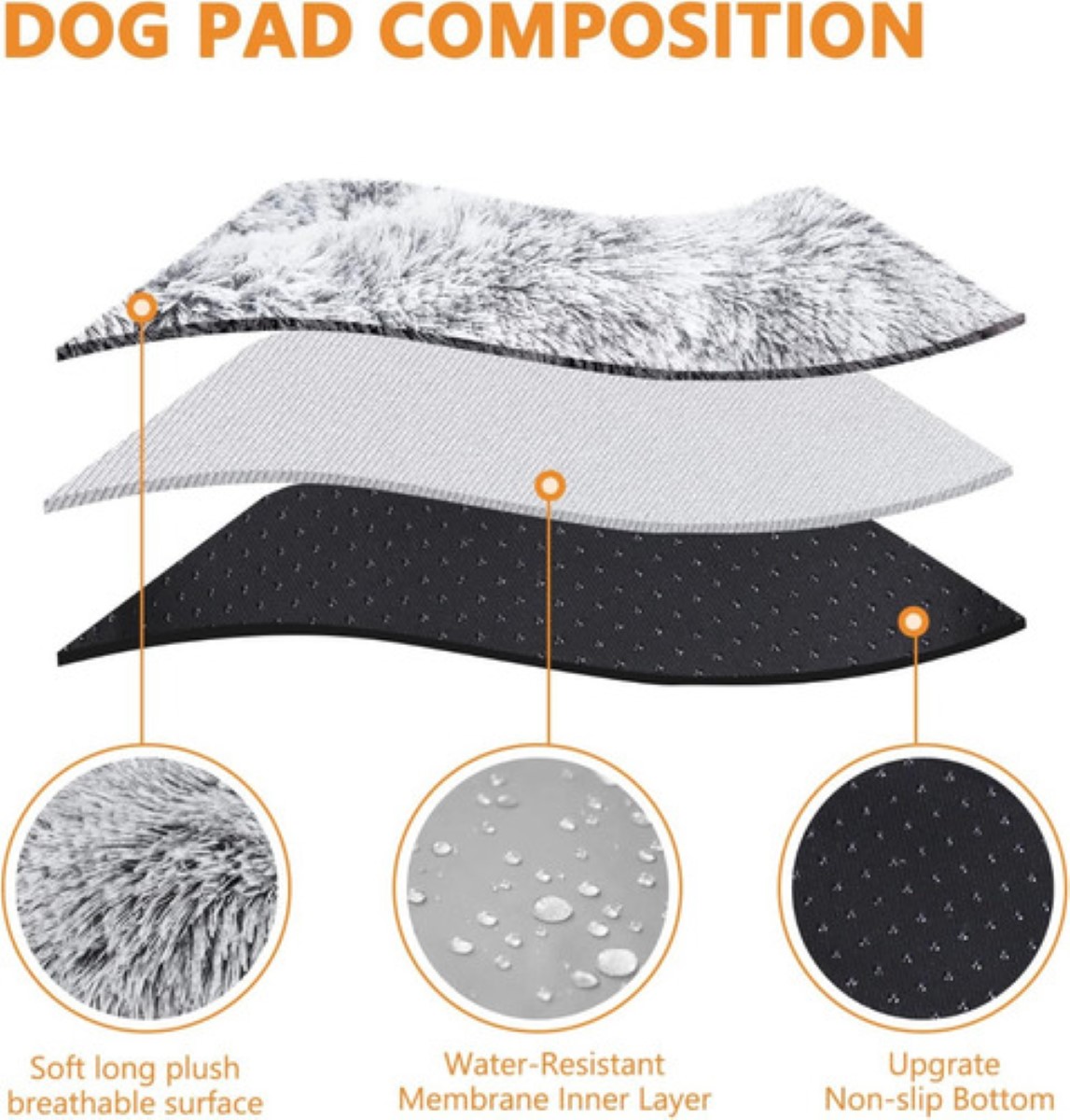 Cama Suave Para Mascotas De Gato Y Perro, Cuadrada gris