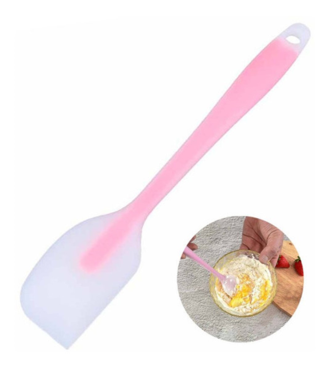 Espatula Miserable Silicon Reposteria Cocina Hornear Decorar rosa