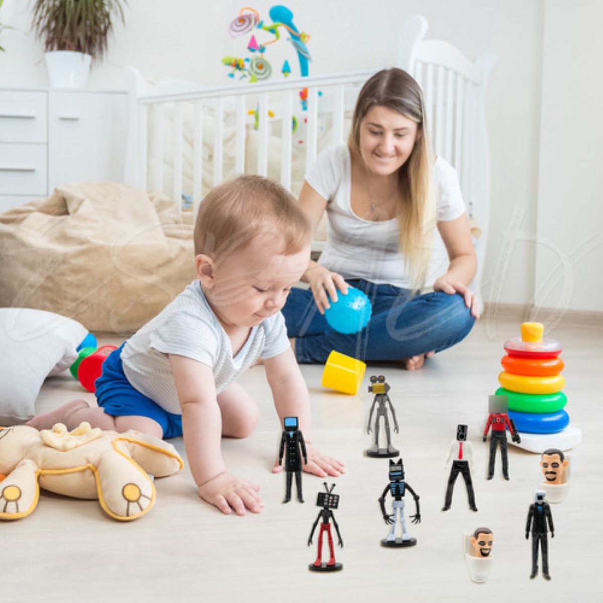 Skibidi Toilet Tv Man Speakerman 9 Figuras