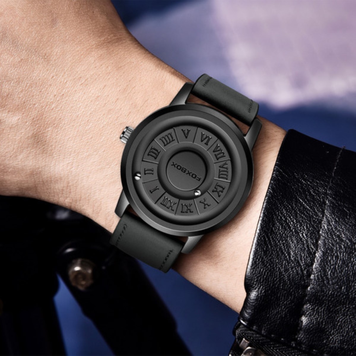Reloj De Cuarzo Para Hombre, Moderno, Con Forma De Bola negro