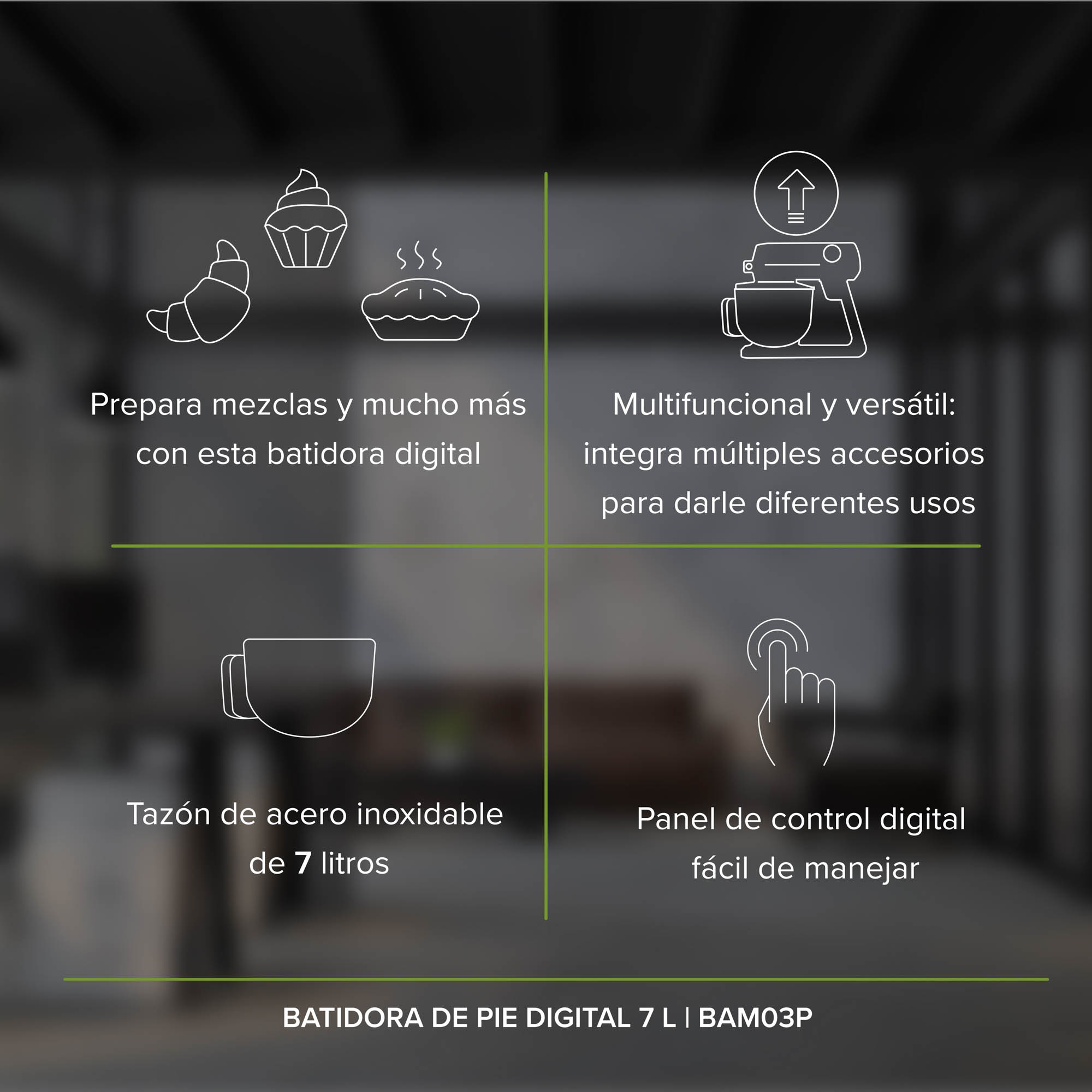 Batidora De Pedestal De Pie 7 Litros Premium Digital Avera BAM03P