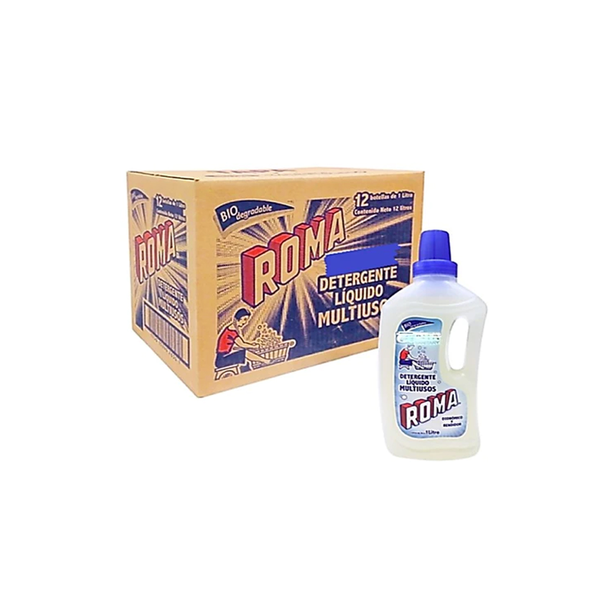 Jabón Detergente Líquido Roma Caja con 6 Botellas de 1 litro c/u