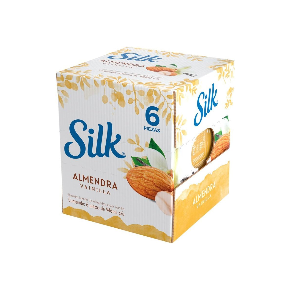 Leche de Almendra Silk Vainilla sin Azúcar 6 Piezas de 946 ml c/u