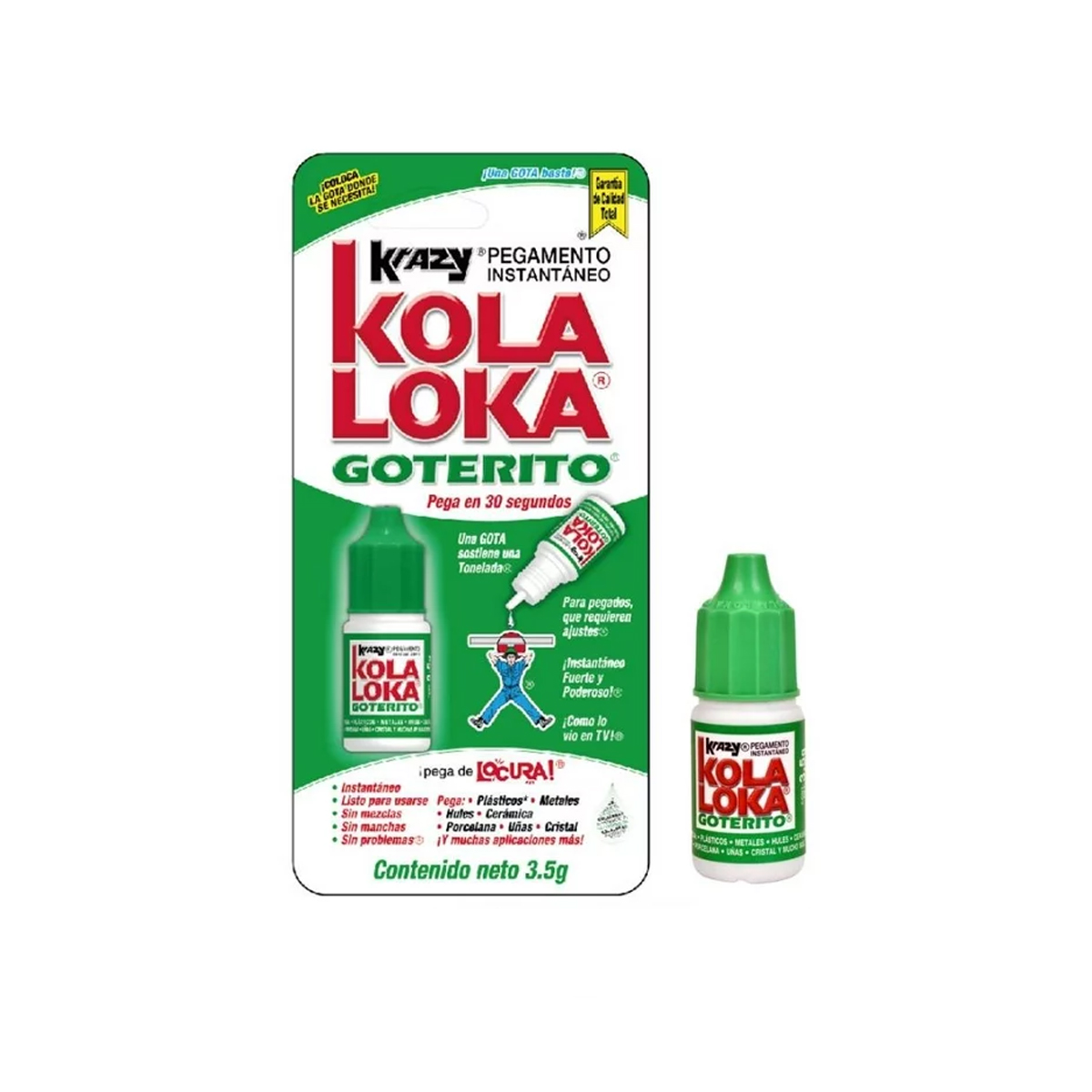 Pegamento Kola Loka Paquete con 5 Goteritos de 3.5 gramos c/u