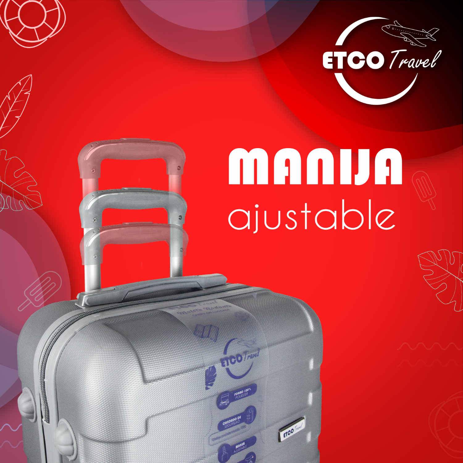 Maleta De Viaje Ligera 19 Pul Etco Travel Equipaje De Mano color Gris Plata Avion Ruedas 360 Barata