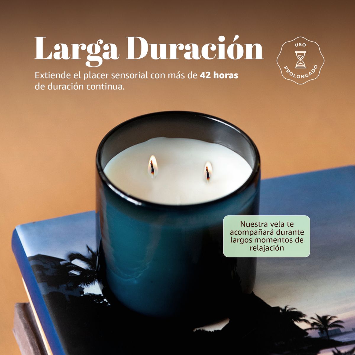 Vela Aromatica de Cera de Soya 100% Artesanal - Miel de Fuego - Aroma Toronja y Menta