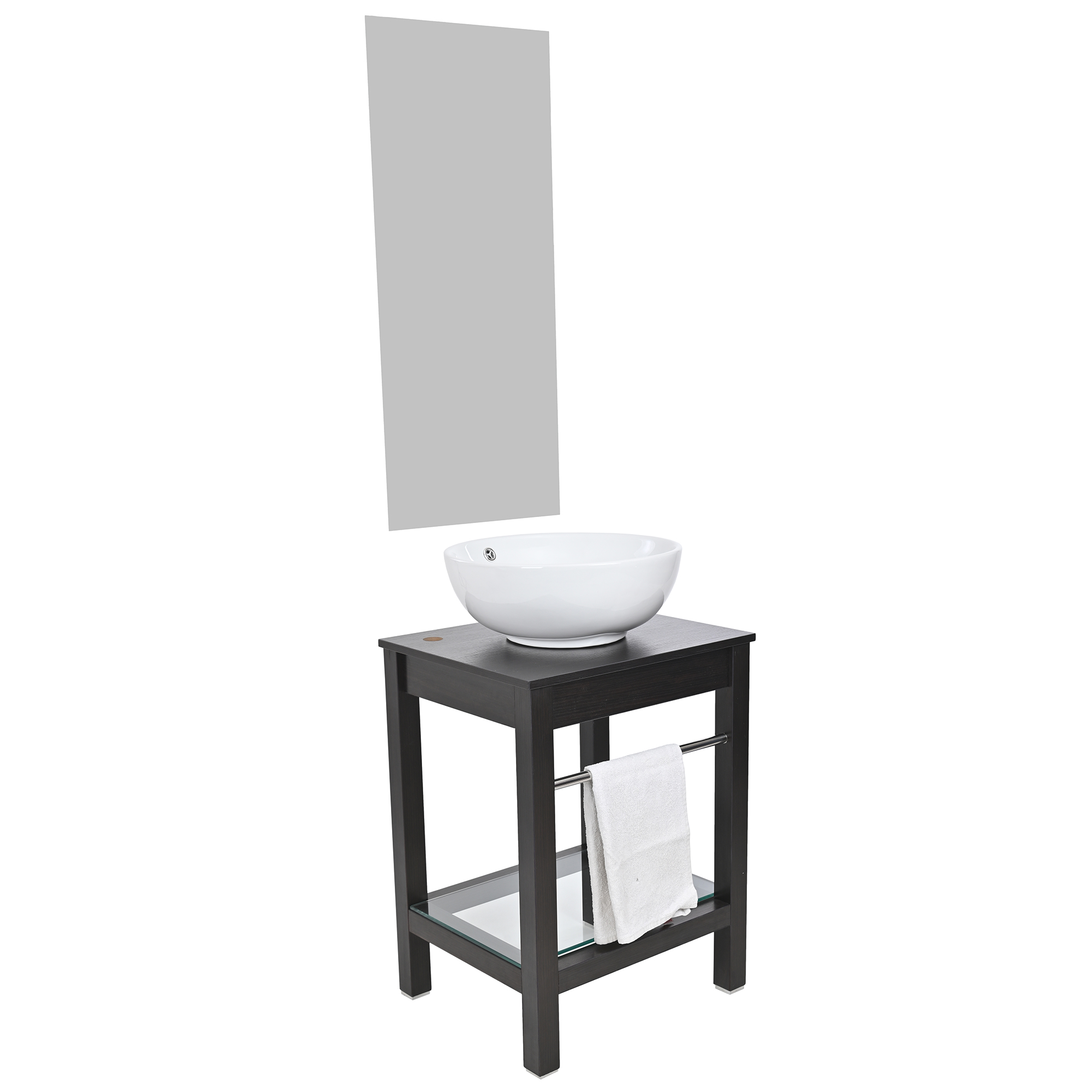 Set mueble para baño 3 piezas incluye lavabo y espejo, marca Gravita