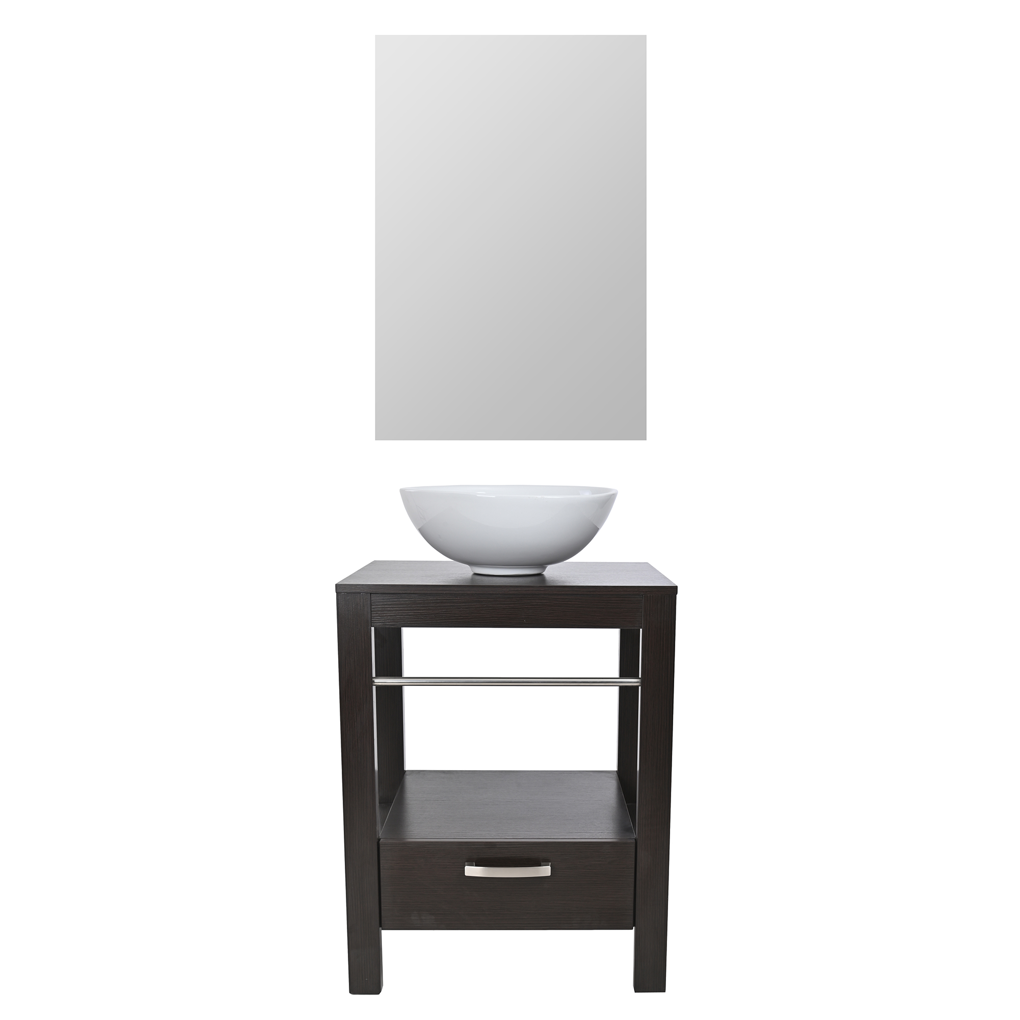 Set mueble para baño 3 piezas incluye lavabo y espejo, marca Gravita 