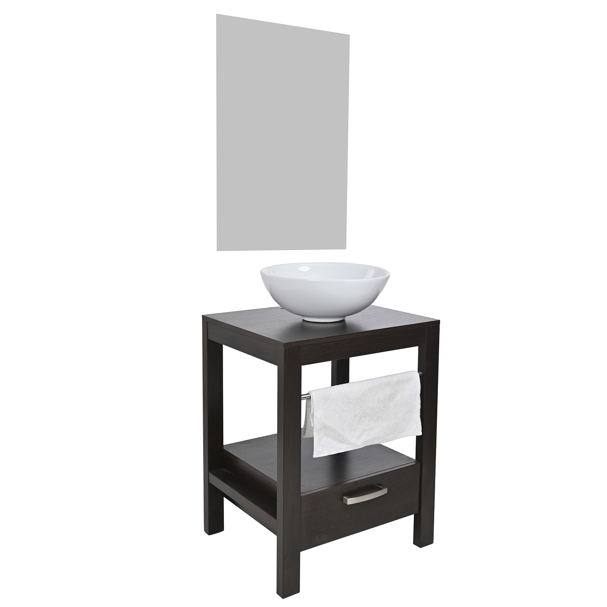 Set mueble para baño 3 piezas incluye lavabo y espejo, marca Gravita 