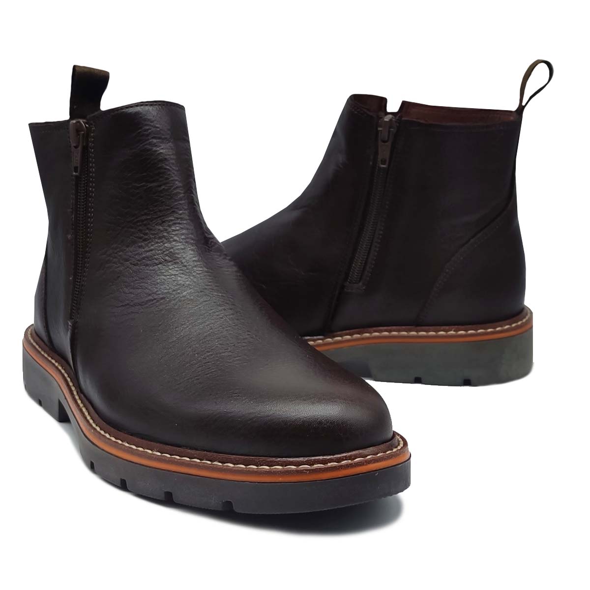 Botines 20hrs 952 Cafes Rocca Hombre Casuales Track 100% Piel.