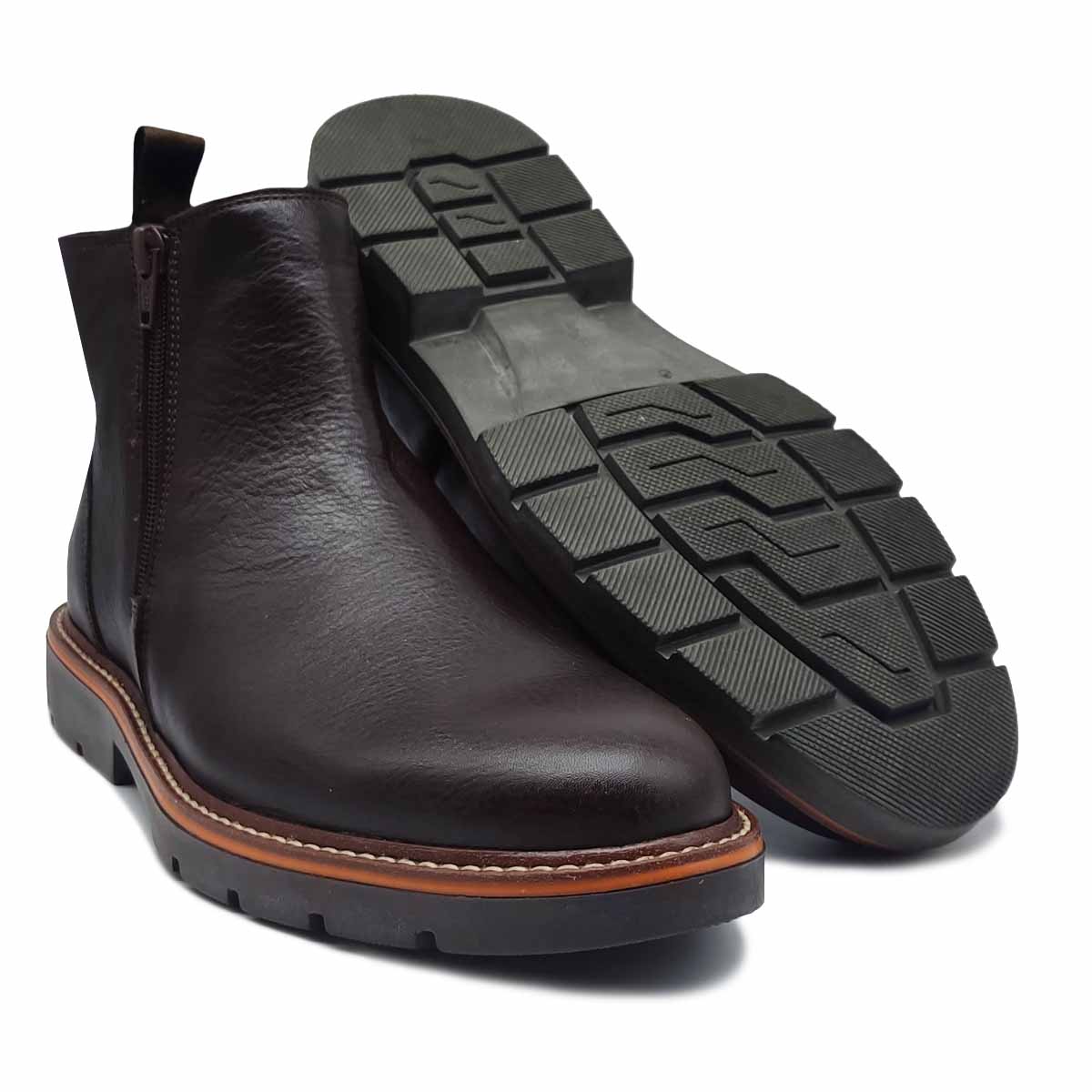 Botines 20hrs 952 Cafes Rocca Hombre Casuales Track 100% Piel.