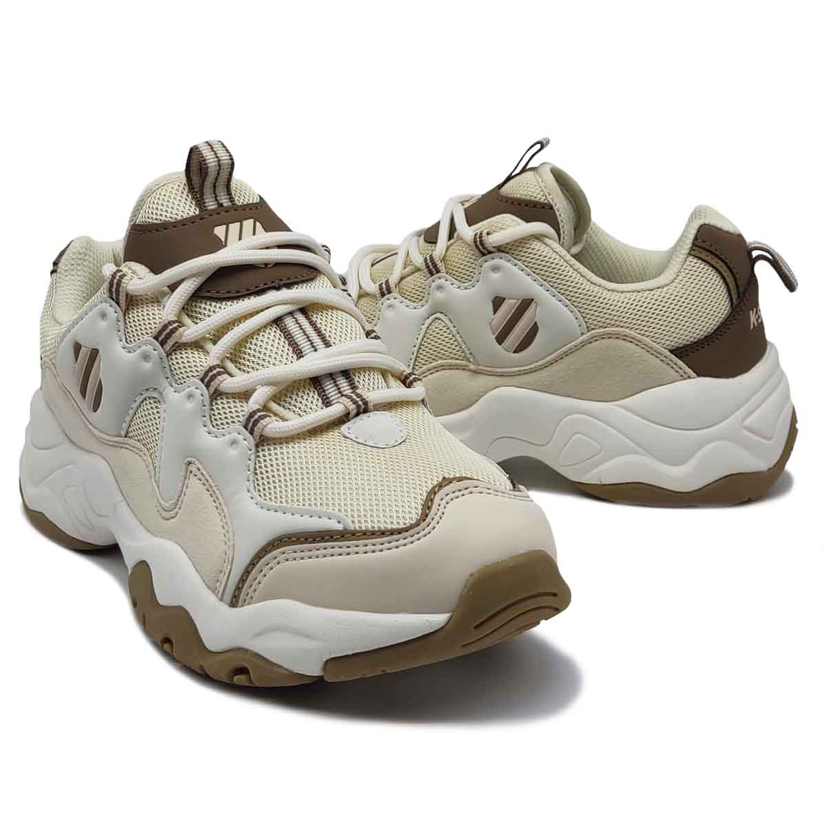 K SWISS Tenis Saory Beige Café Mujer Deportivo Original