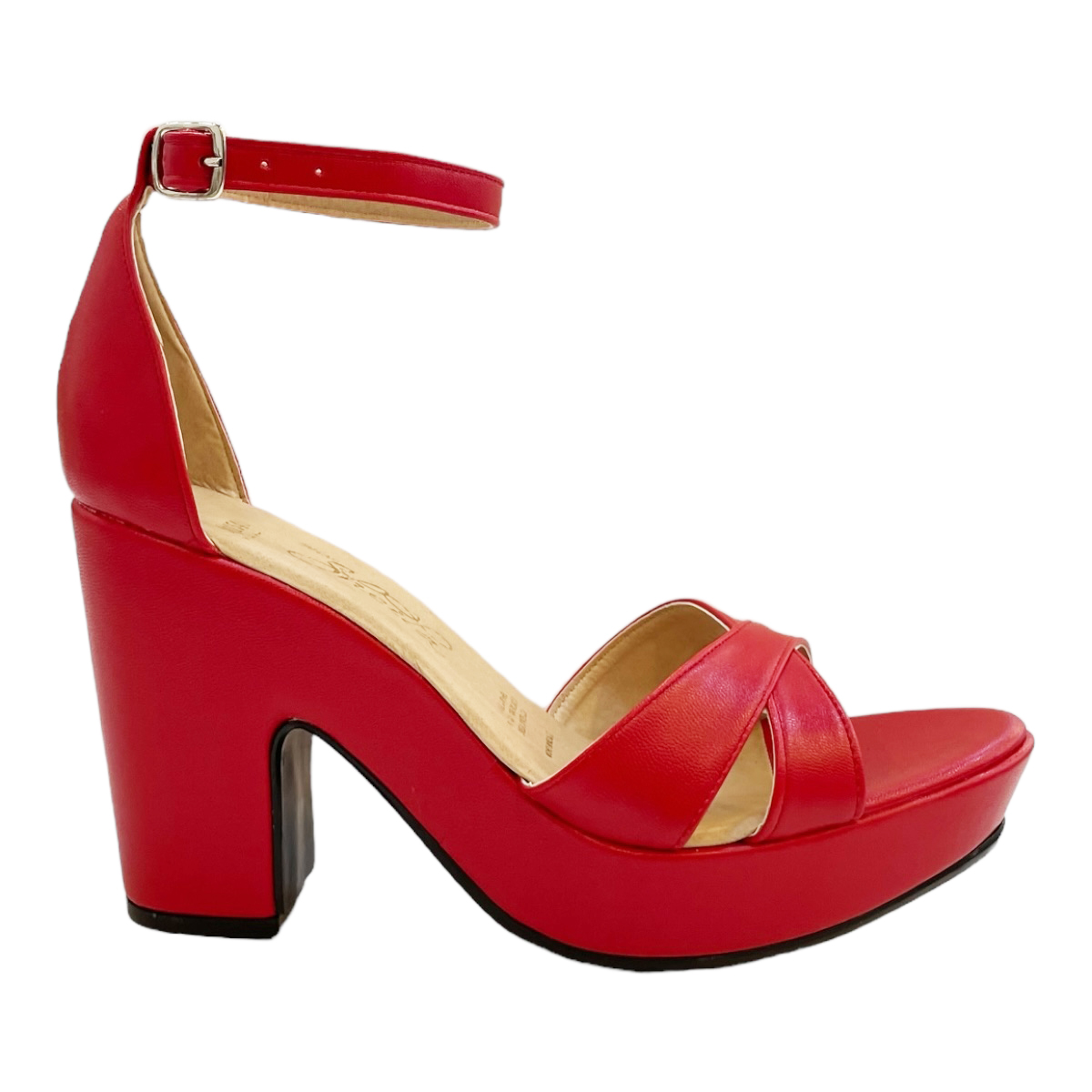 Zapatillas Rojas Mujer Tacon Plataforma Sheila Novia