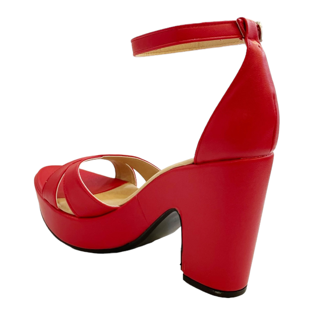 Zapatillas Rojas Mujer Tacon Plataforma Sheila Novia