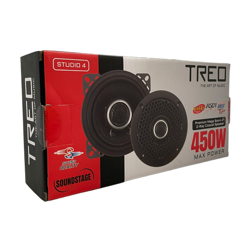 Bocinas Coaxiales 4 Pulgadas Stdio4 Treo 2 Vías 450w 45w Rms.