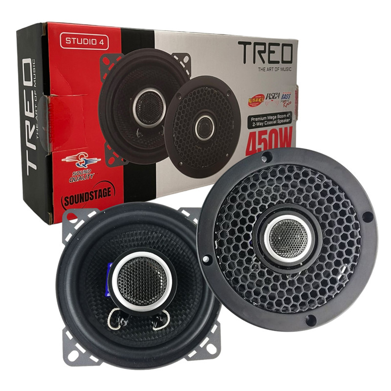 Bocinas Coaxiales 4 Pulgadas Stdio4 Treo 2 Vías 450w 45w Rms.
