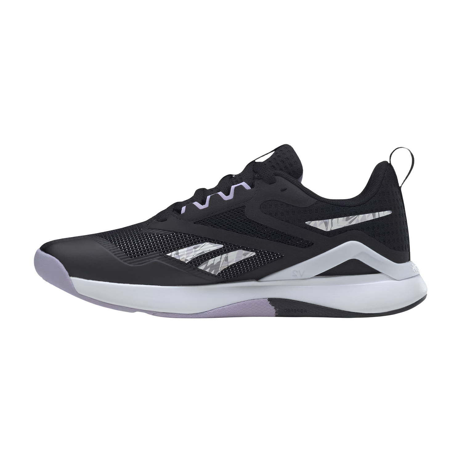 Tenis Reebok Para Mujer Nanoflex Tr 2.0 Hq4221 Negro Lila.