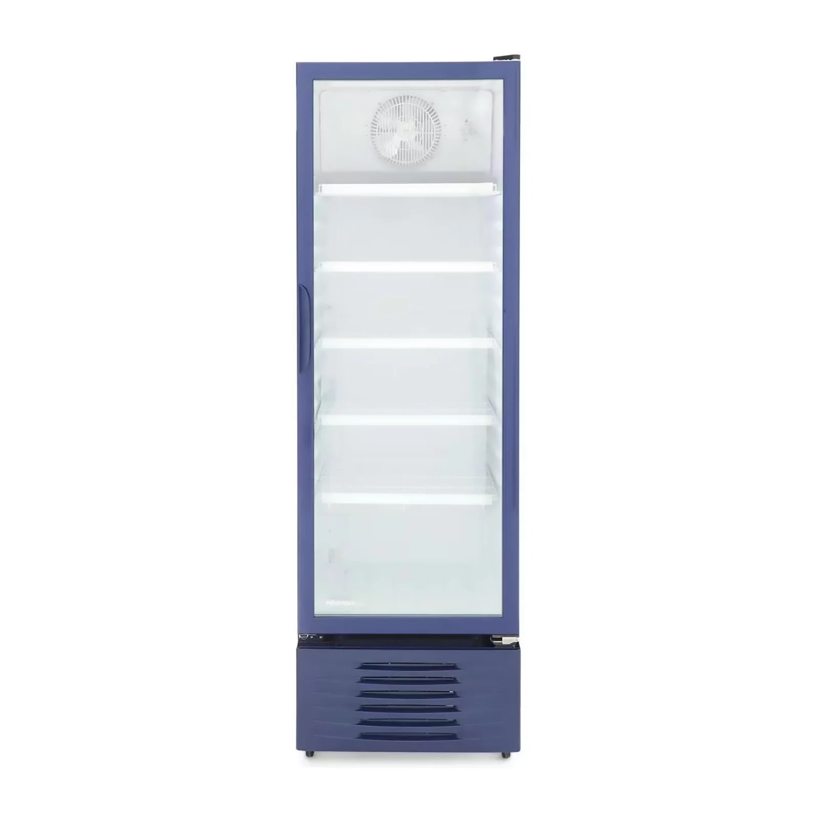 Refrigerador Vitrina 9 Pies Cúbicos Hisense Azul Puerta de Vidrio CVC494N3AWX