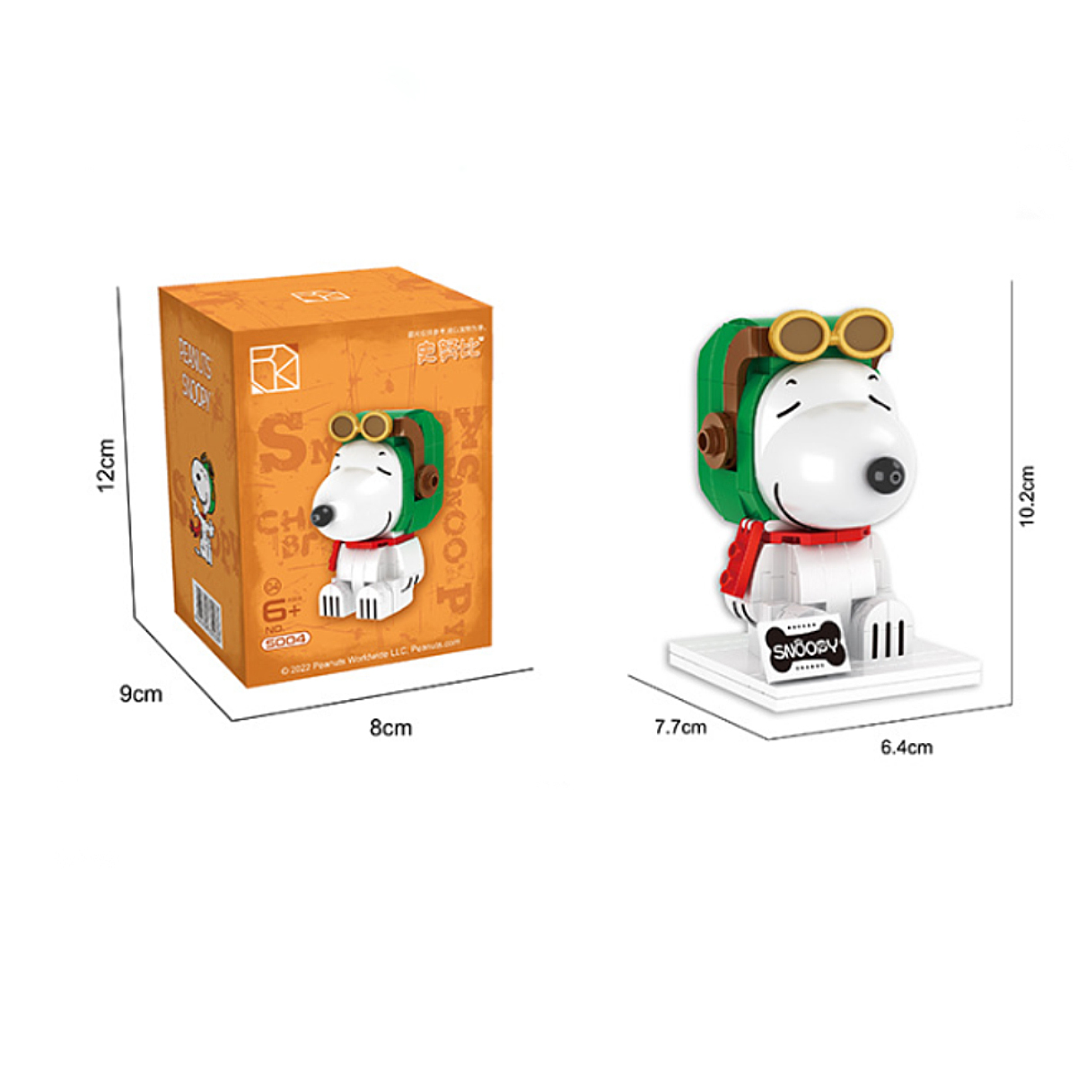 Mini Bloques Armables Snoopy Aviador Serie Animada