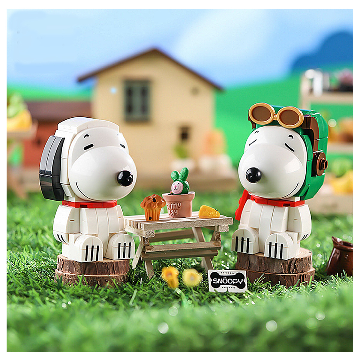 Mini Bloques Armables Snoopy Aviador Serie Animada