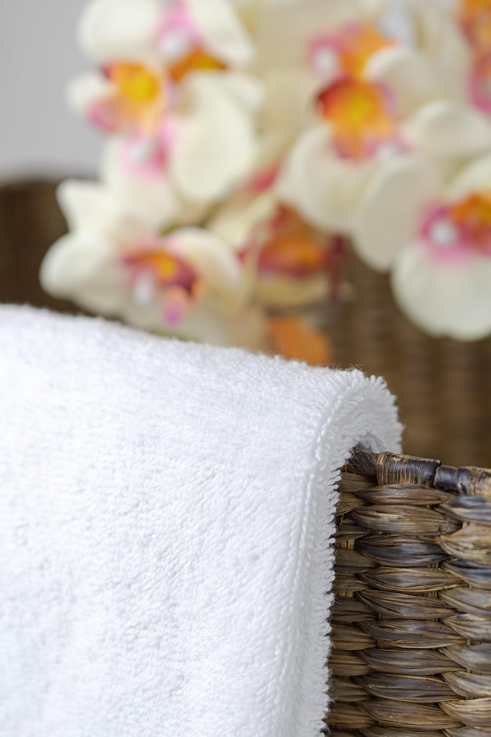 GILA Toalla para Manos de Algodón linea Essentials I Paquete de 10 Toallas Blancas para Baño