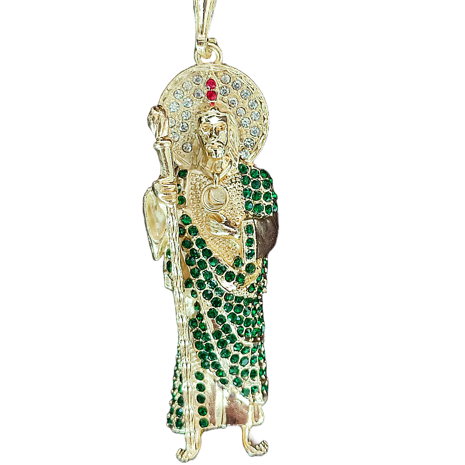 Collar de San Judas Tadeo de oro laminado de 18kilates, colgante de San judas.