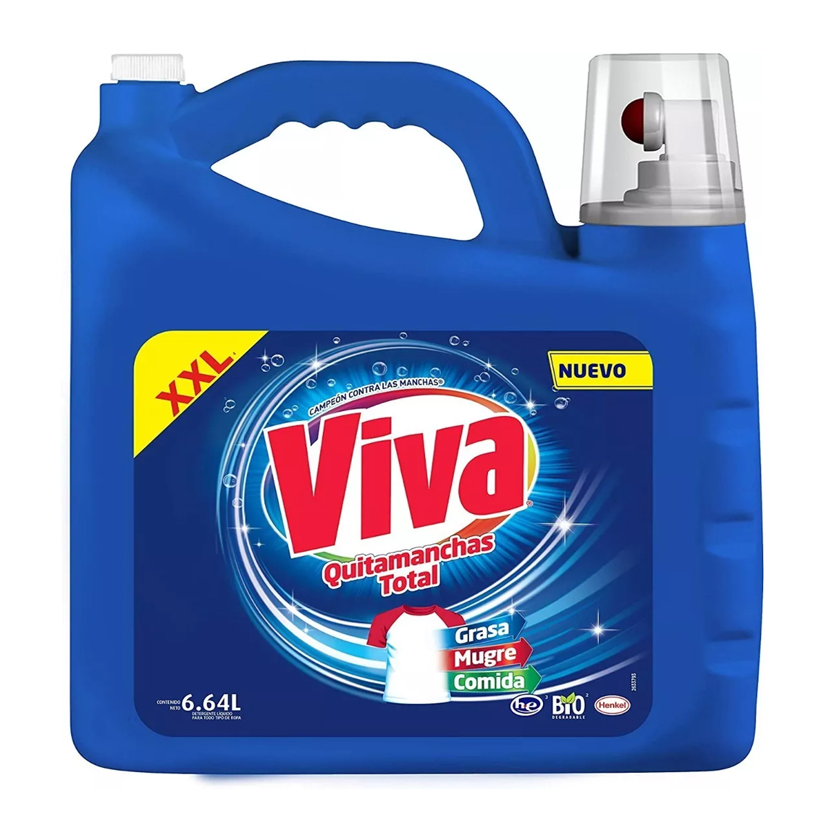 Vivá Detergente Líquido Quitamanchas Total Regular de 6.64 litros