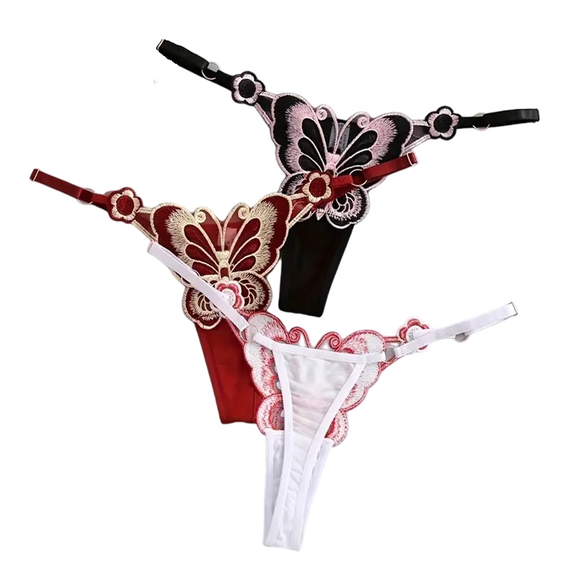 Set de tangas con bordado Mariposa