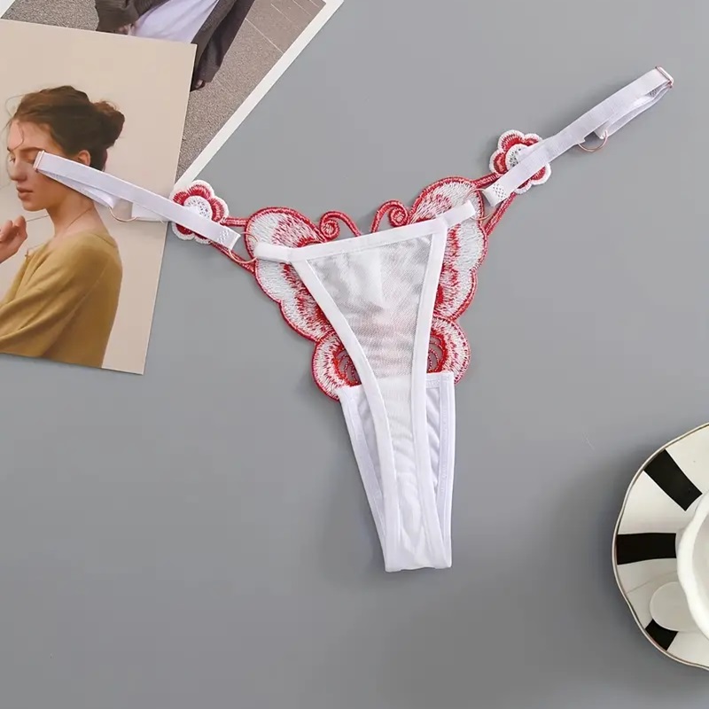 Set de tangas con bordado Mariposa