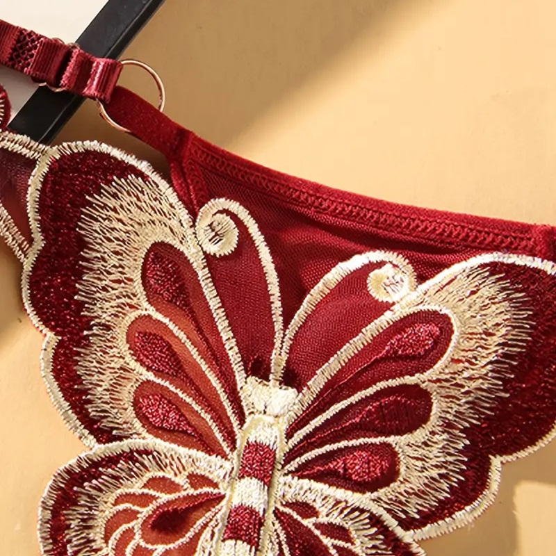 Set de tangas con bordado Mariposa